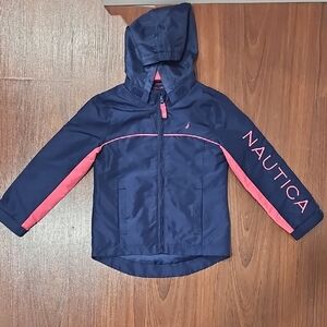 Nautica Kids Blue and Pink Raincoat